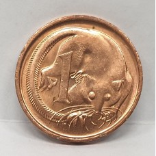 AUSTRALIA 1989 . ONE 1 CENT COIN . FEATHER-TAILED GLIDER